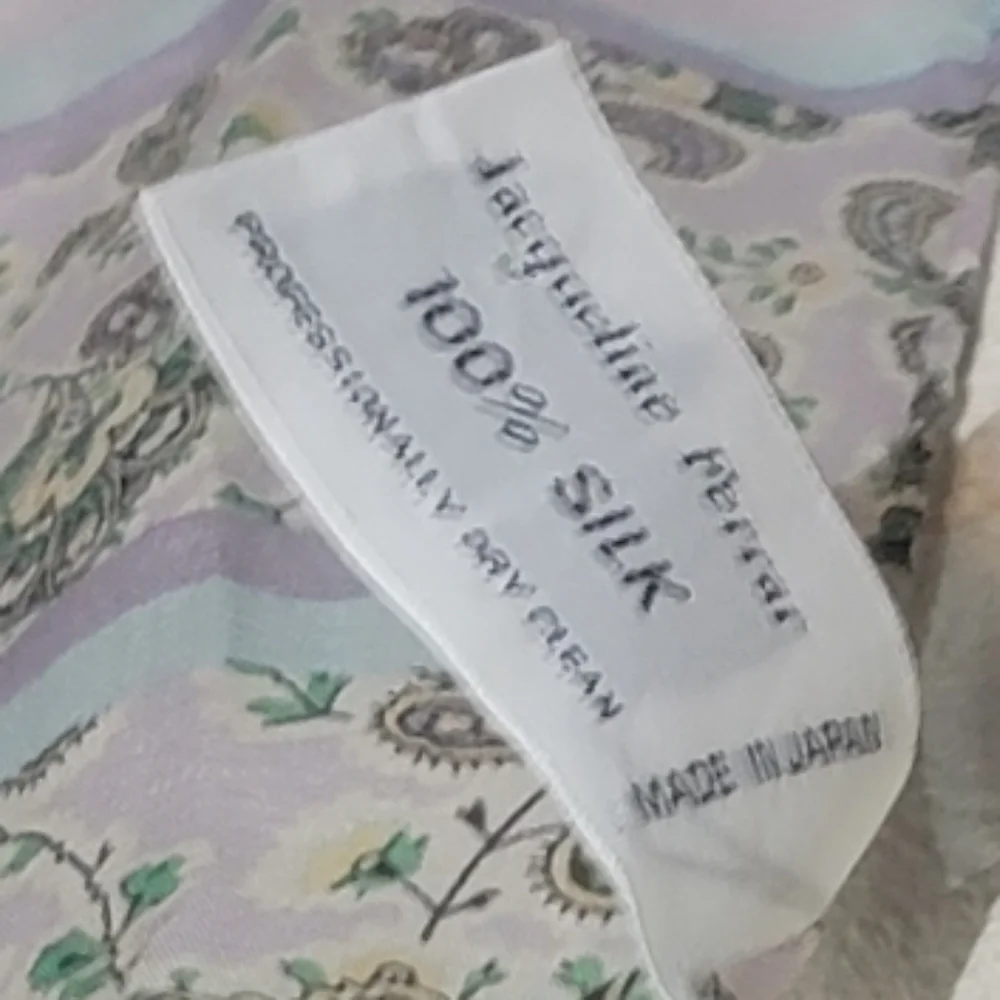 Floral Patterned Scarf Piramit 100% Pure Silk Paisley